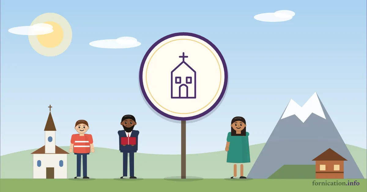 Couverture illustrée : une église sur une carte (Suisse)